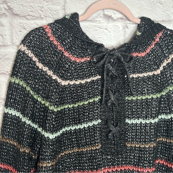 Torrid Chunky Pullover Hooded Striped Raglan Sweater - Picture 9 of 13